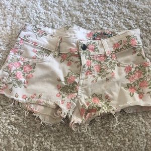Floral Jean shorts
